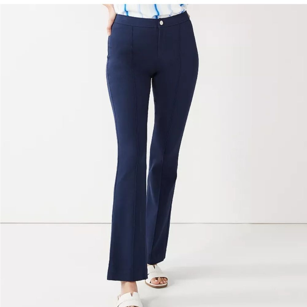 Nine West Women's Blue Kick Flare Pants Size Small‎ NWT